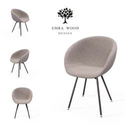 Krzesło KR-501 Ruby Kolory Tkanina Abriamo 02 Boucle Design Italia 2025-2030
